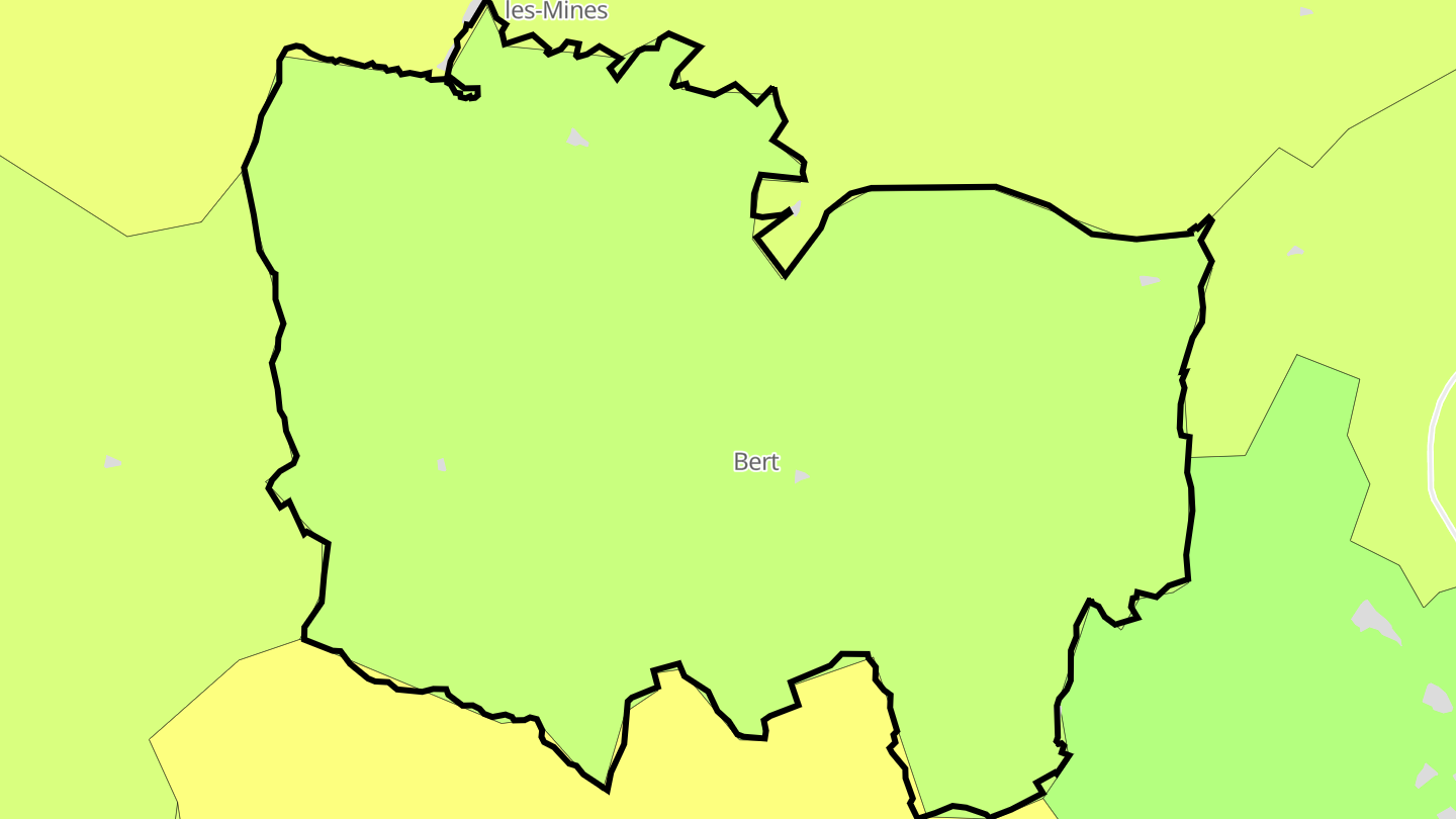 Carte des prix de l'immobilier Bert