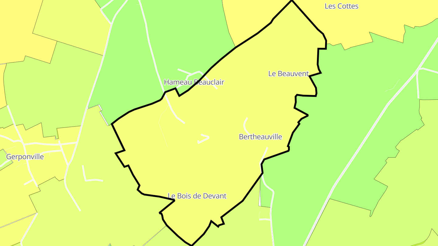 Carte des prix de l'immobilier Bertheauville