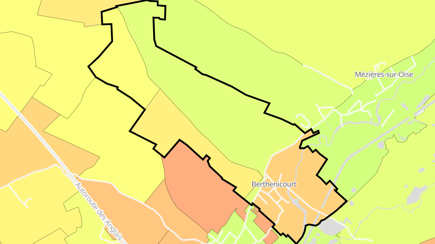 Carte des prix de l'immobilier Berthenicourt