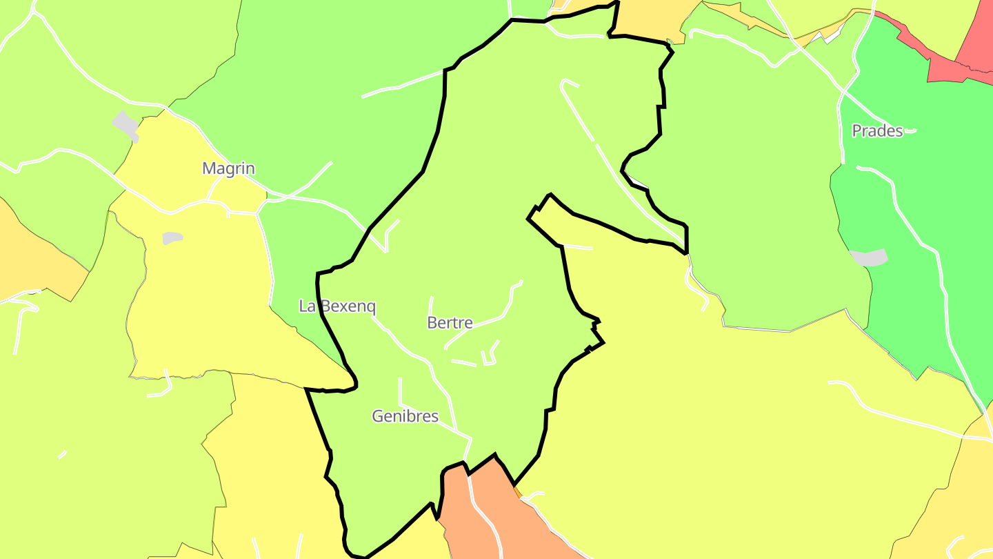 Carte des prix de l'immobilier Bertre