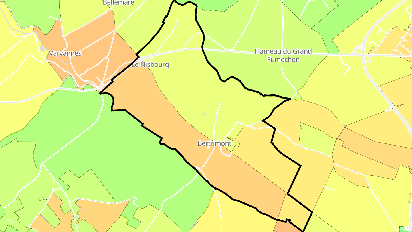 Carte des prix de l'immobilier Bertrimont