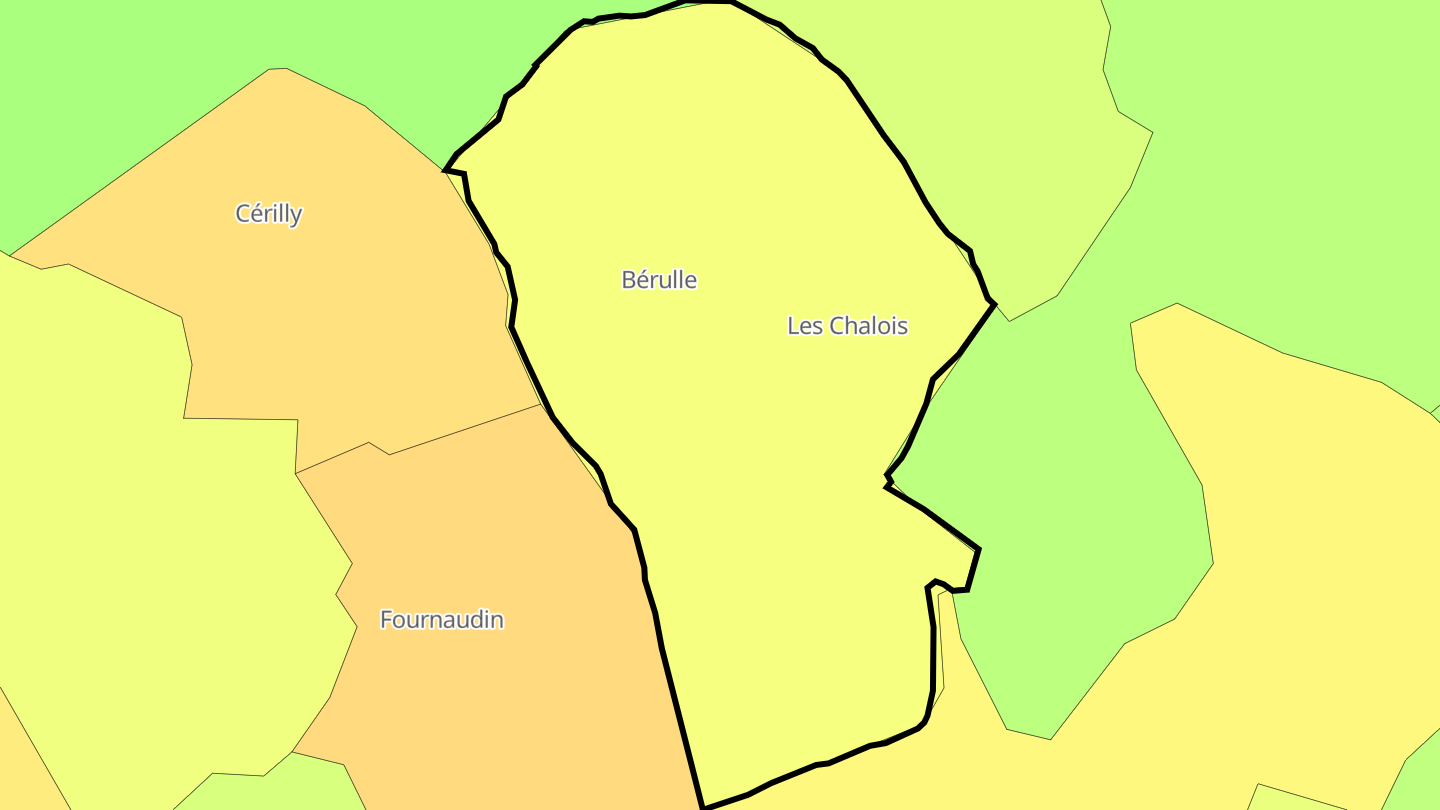Carte des prix de l'immobilier Bérulle