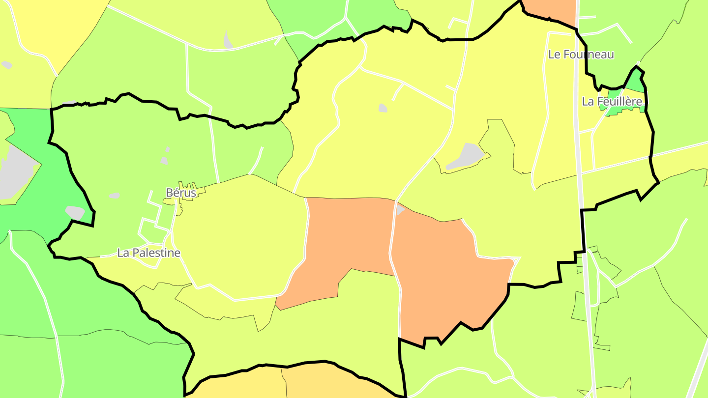 Carte des prix de l'immobilier Bérus
