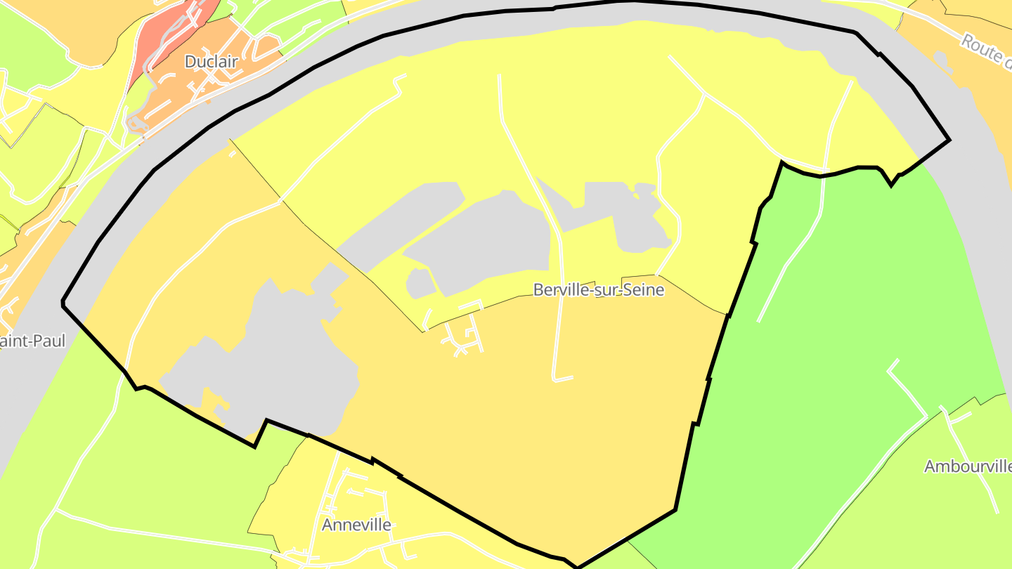 Carte des prix de l'immobilier Berville-sur-Seine