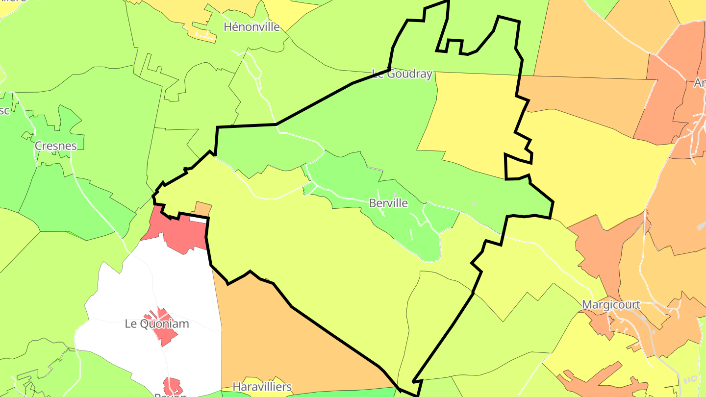 Carte des prix de l'immobilier Berville