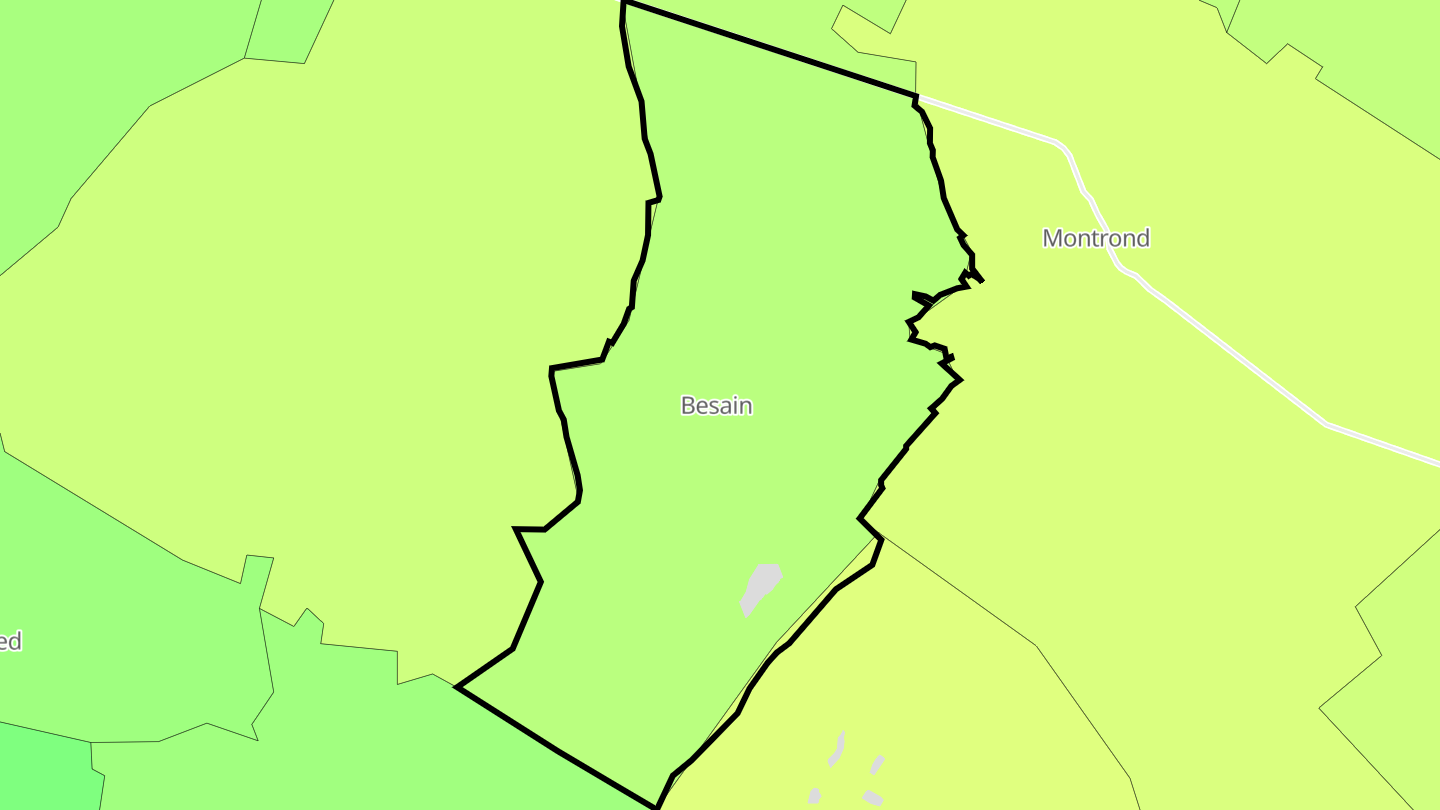 Carte des prix de l'immobilier Besain