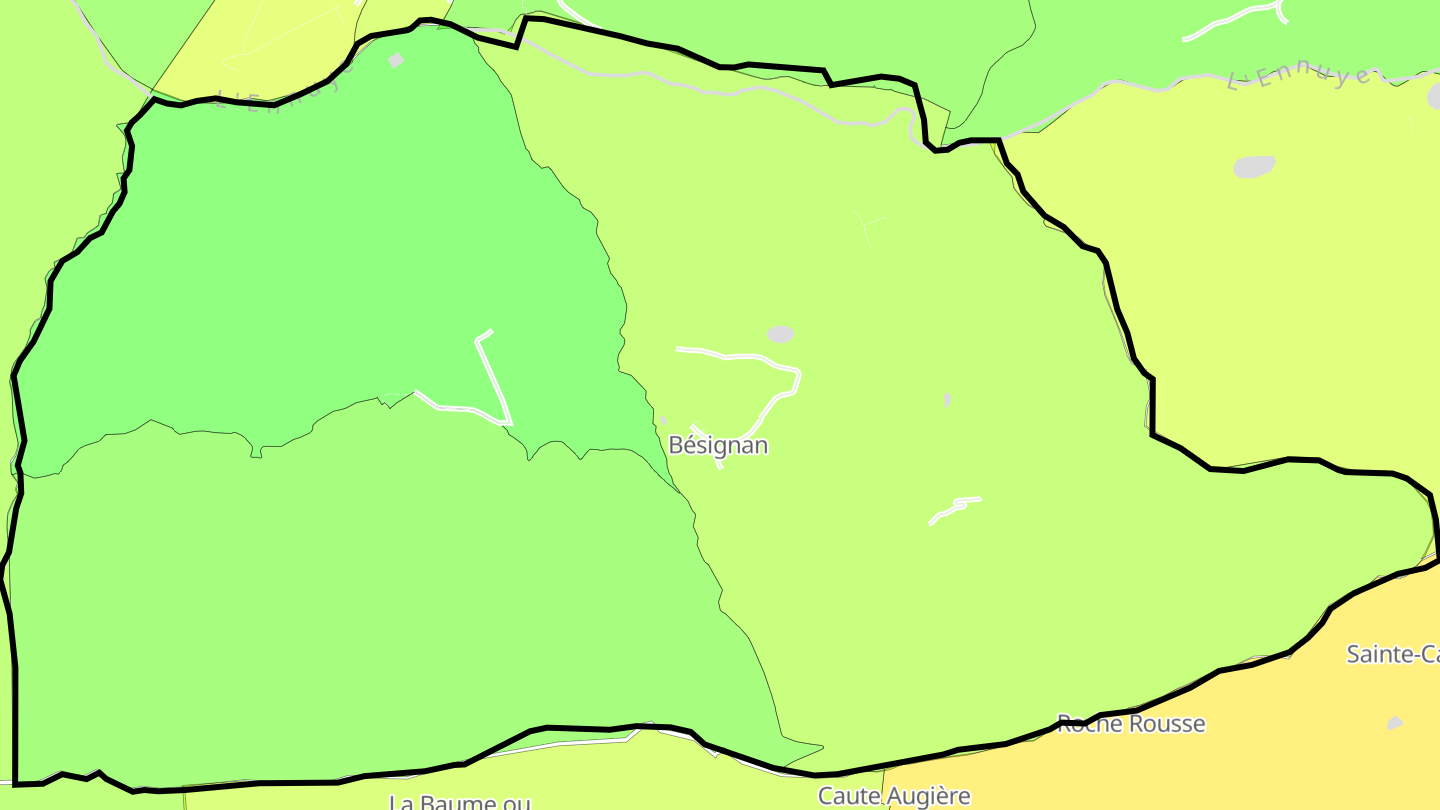 Carte des prix de l'immobilier Bésignan