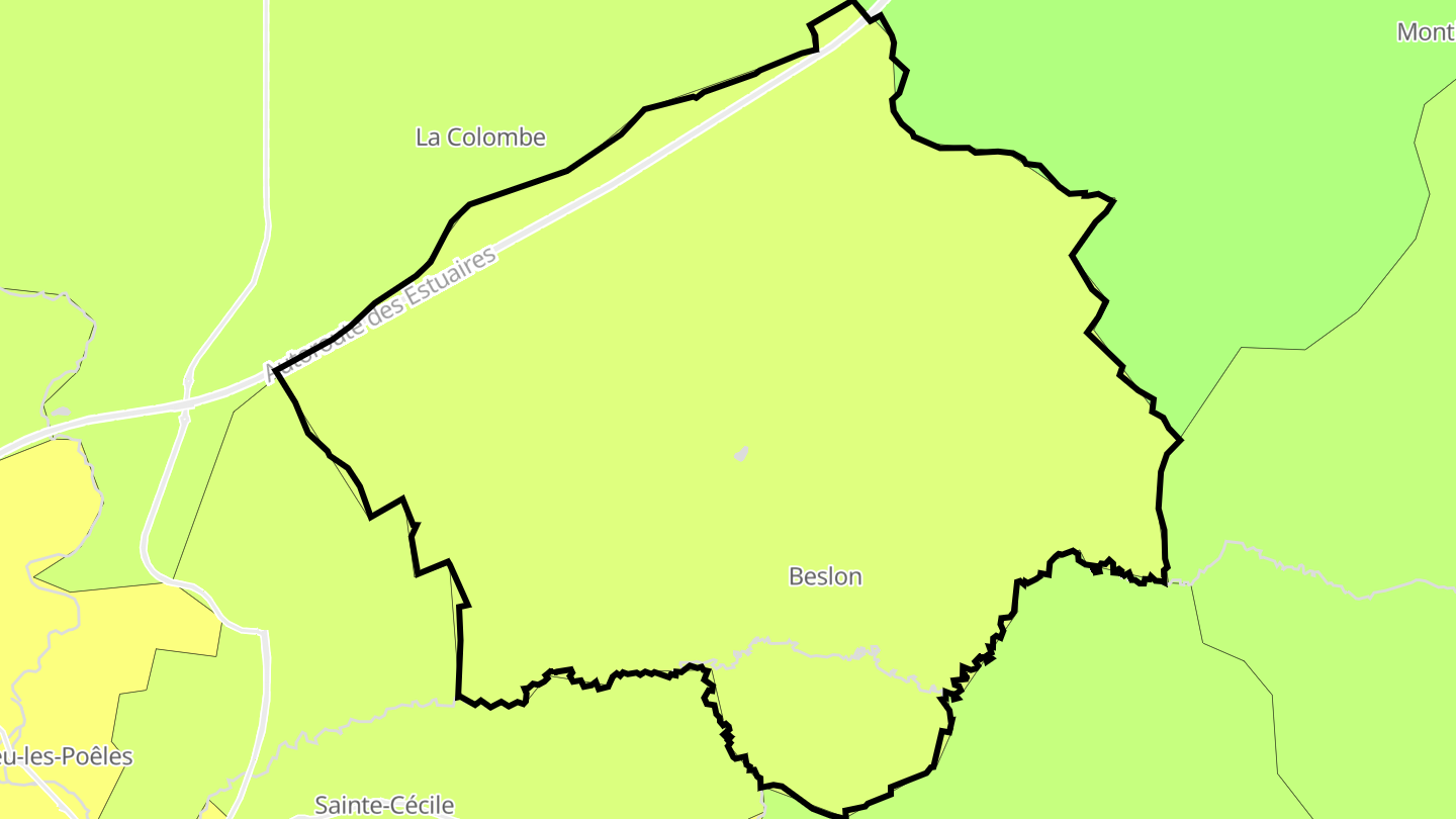 Carte des prix de l'immobilier Beslon