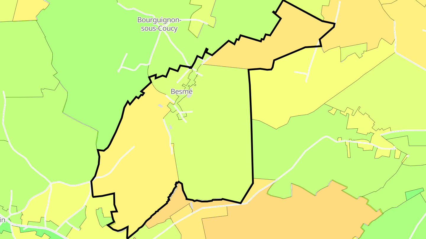 Carte des prix de l'immobilier Besmé
