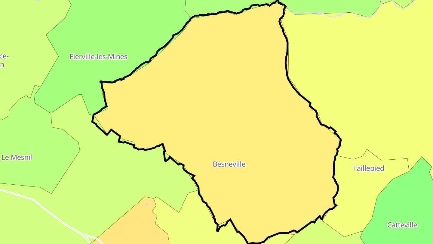 Carte des prix de l'immobilier Besneville