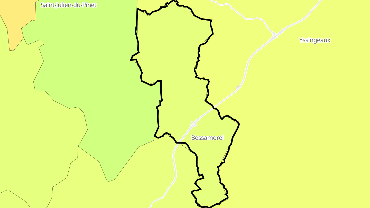 Carte des prix de l'immobilier Bessamorel