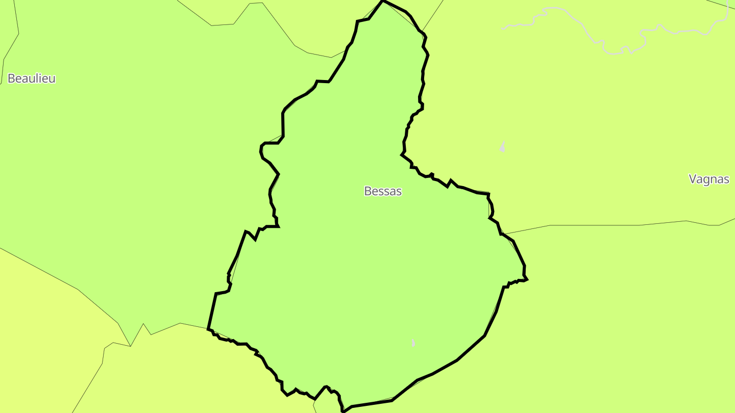 Carte des prix de l'immobilier Bessas