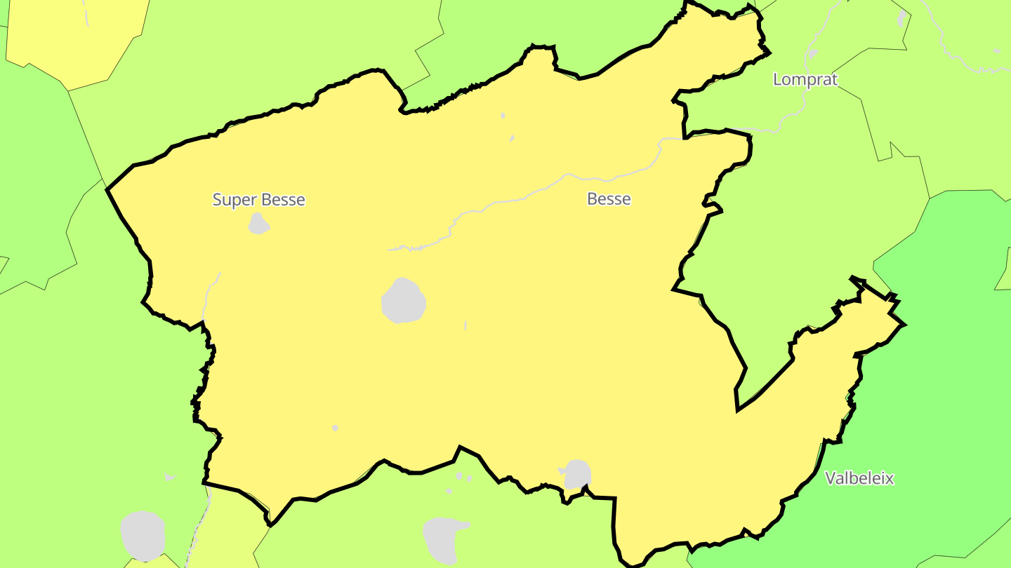 Carte des prix de l'immobilier Besse-et-Saint-Anastaise