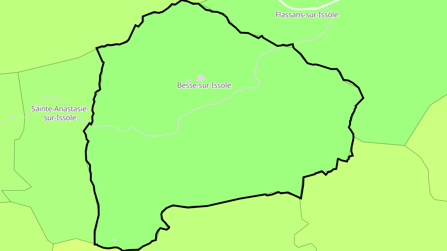 Carte des prix de l'immobilier Besse-sur-Issole