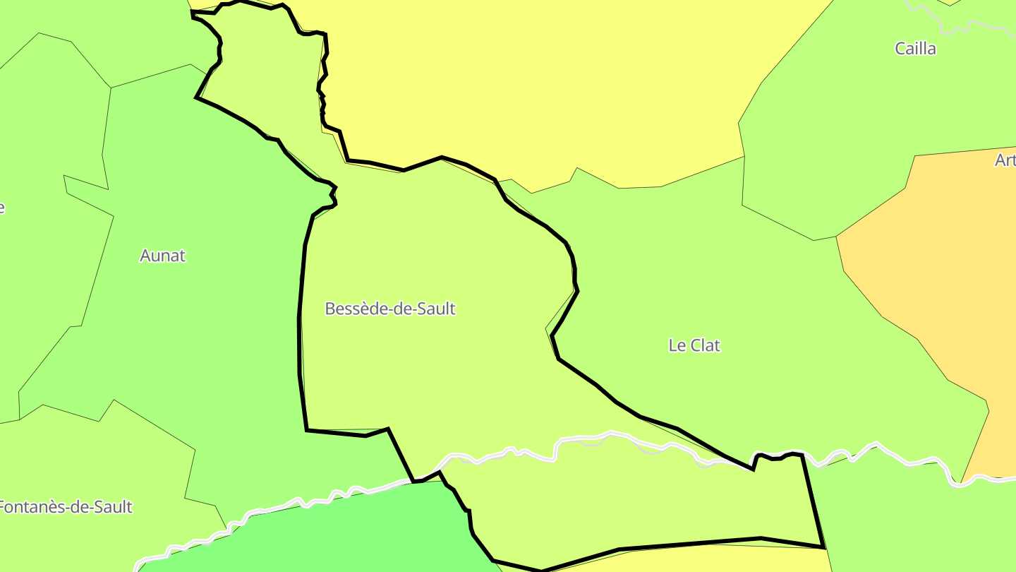 Carte des prix de l'immobilier Bessède-de-Sault