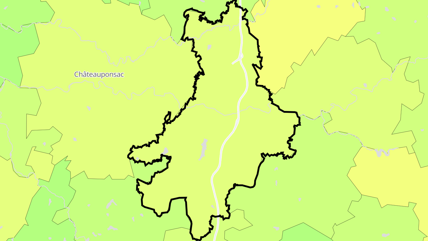Carte des prix de l'immobilier Bessines-sur-Gartempe