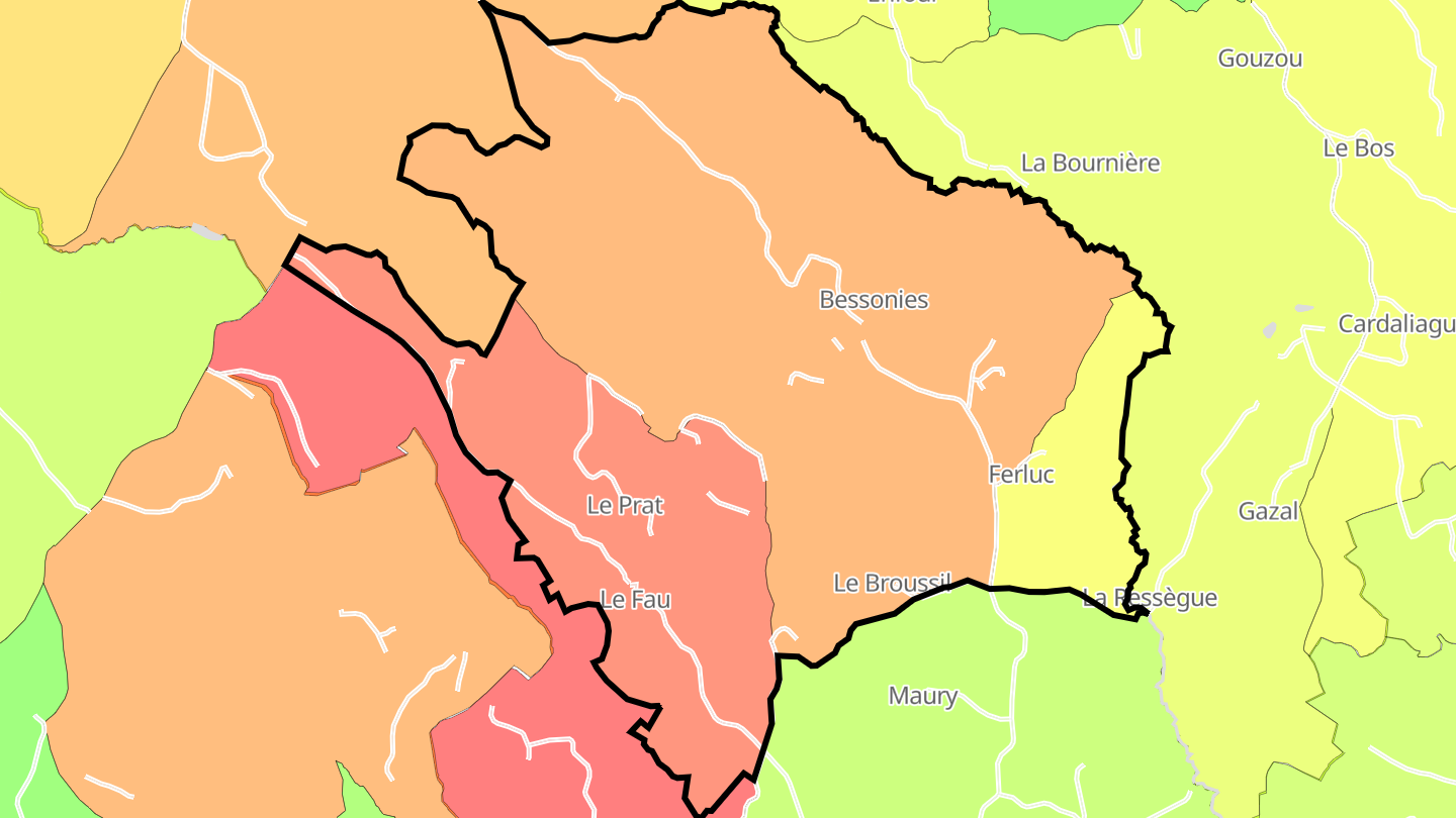 Carte des prix de l'immobilier Bessonies