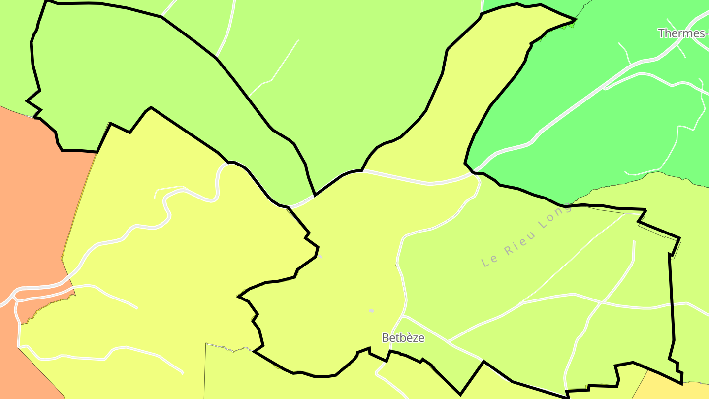 Carte des prix de l'immobilier Betbèze