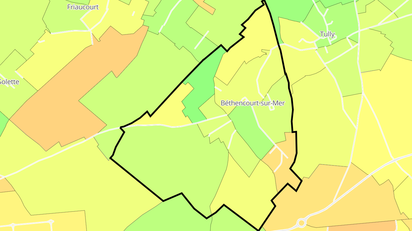Carte des prix de l'immobilier Béthencourt-sur-Mer