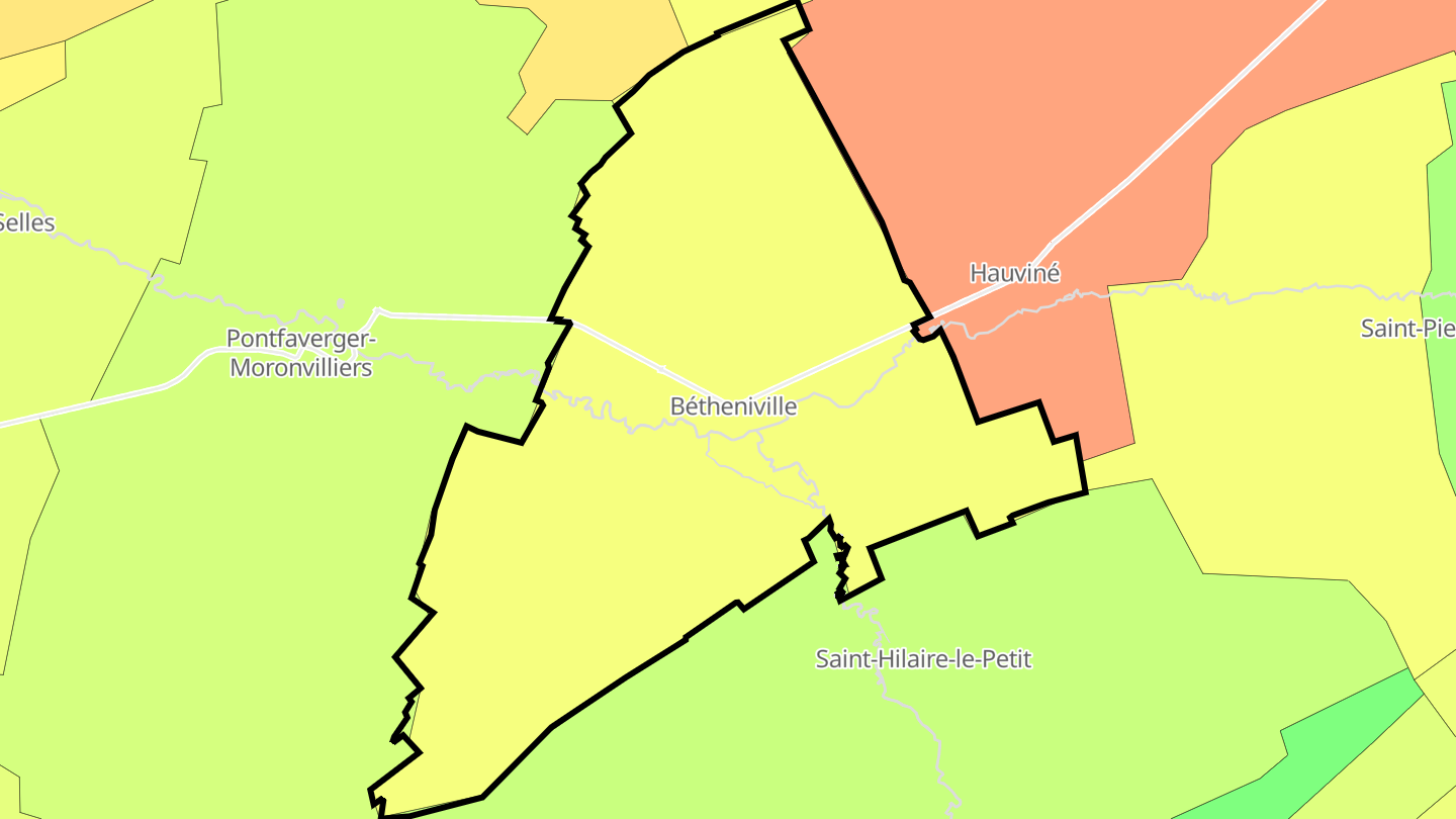 Carte des prix de l'immobilier Bétheniville