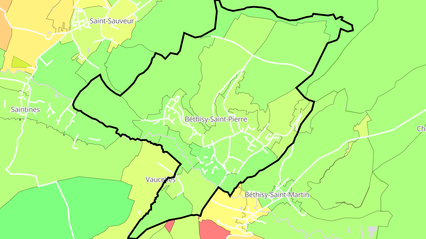 Carte des prix de l'immobilier Béthisy-Saint-Pierre