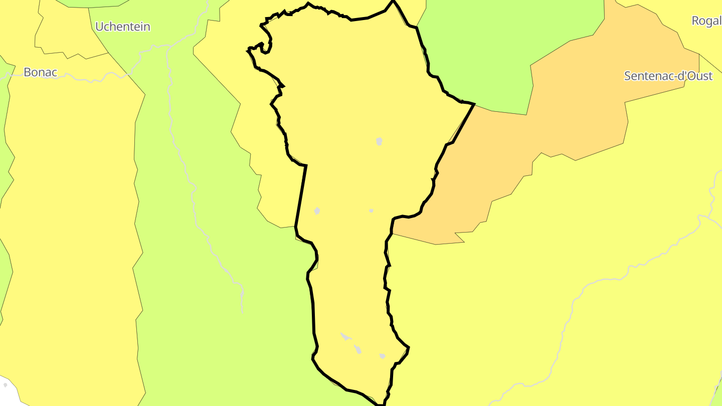 Carte des prix de l'immobilier Bethmale