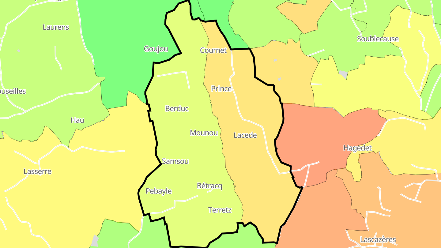 Carte des prix de l'immobilier Bétracq