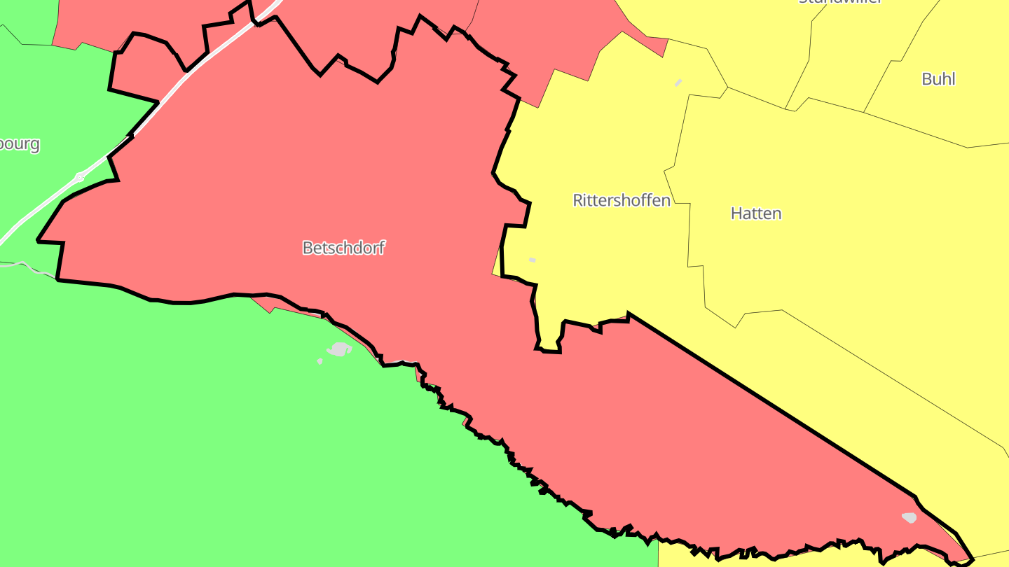 Carte des prix de l'immobilier Betschdorf