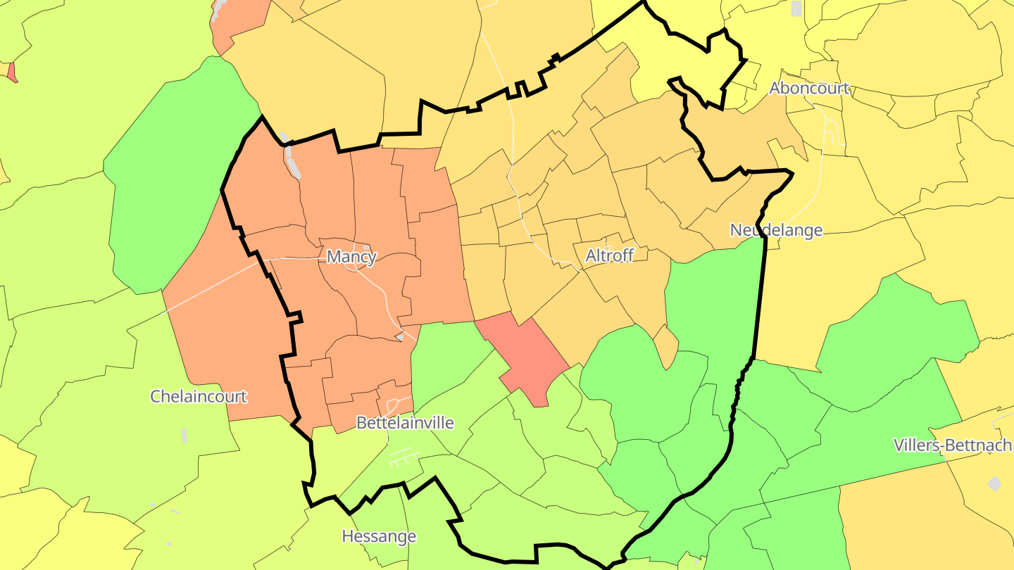 Carte des prix de l'immobilier Bettelainville
