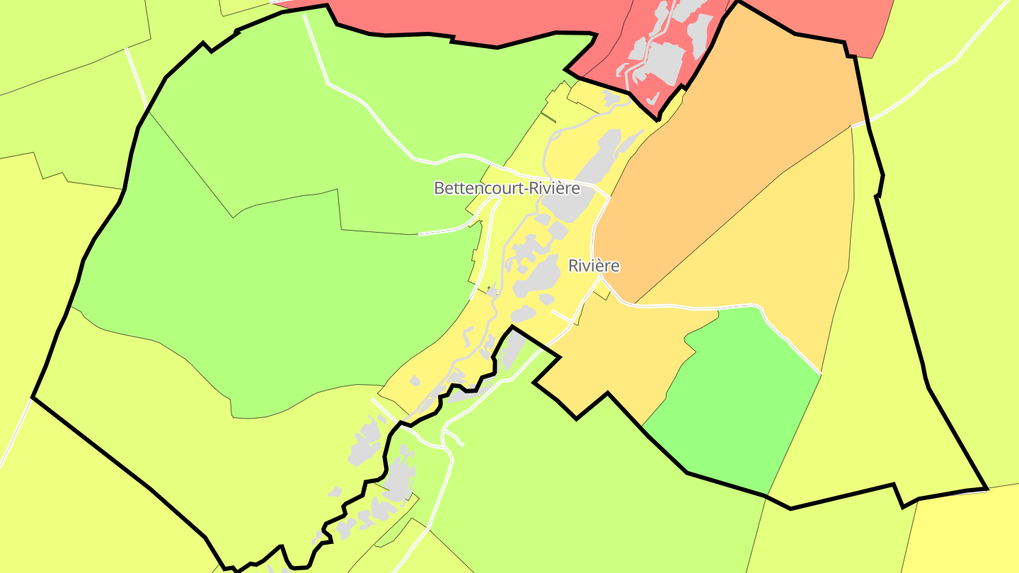 Carte des prix de l'immobilier Bettencourt-Rivière