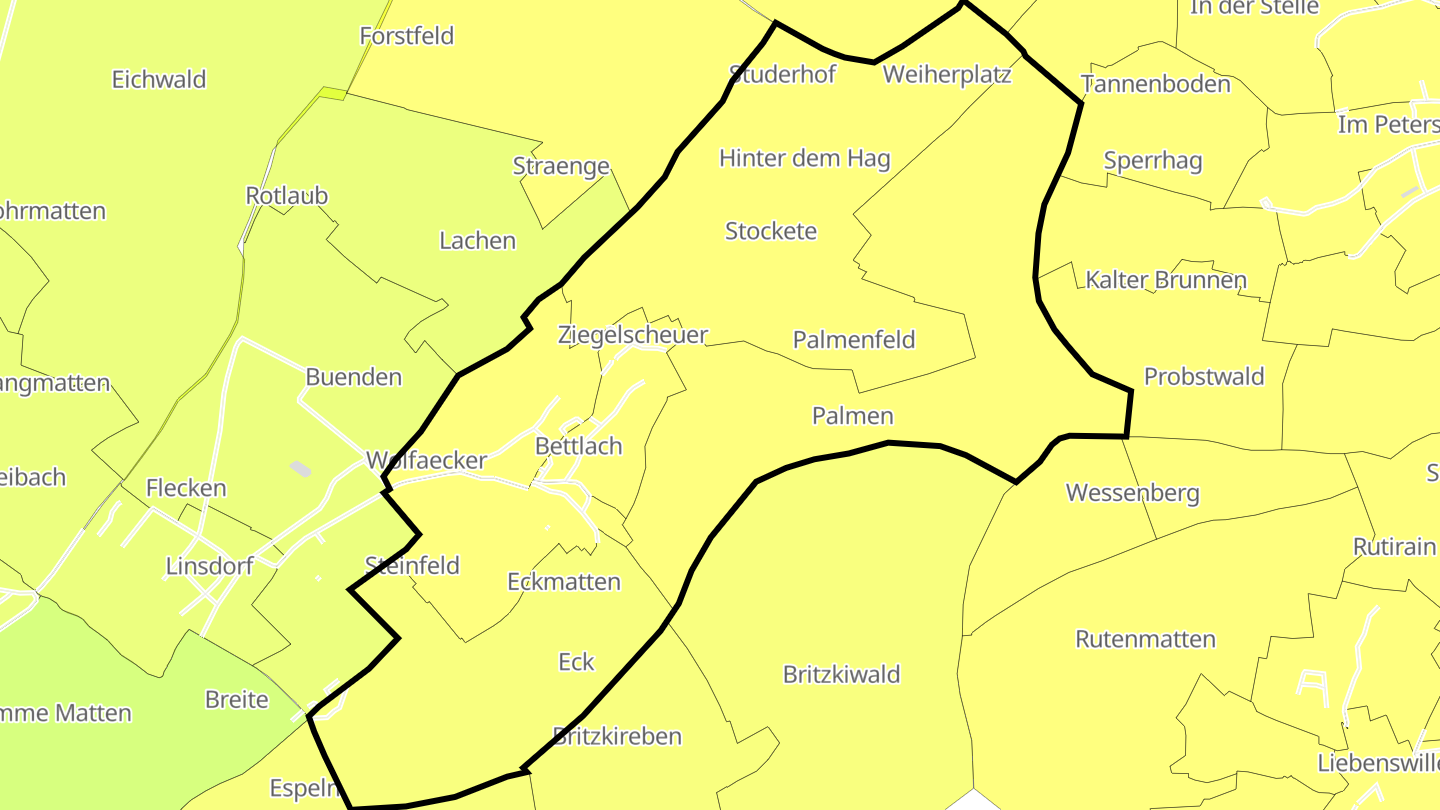Carte des prix de l'immobilier Bettlach