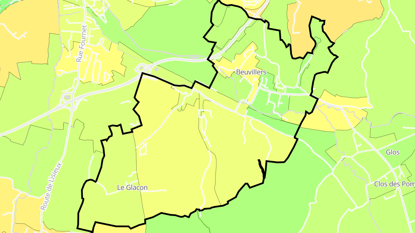 Carte des prix de l'immobilier Beuvillers
