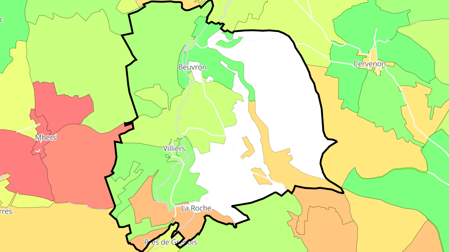 Carte des prix de l'immobilier Beuvron