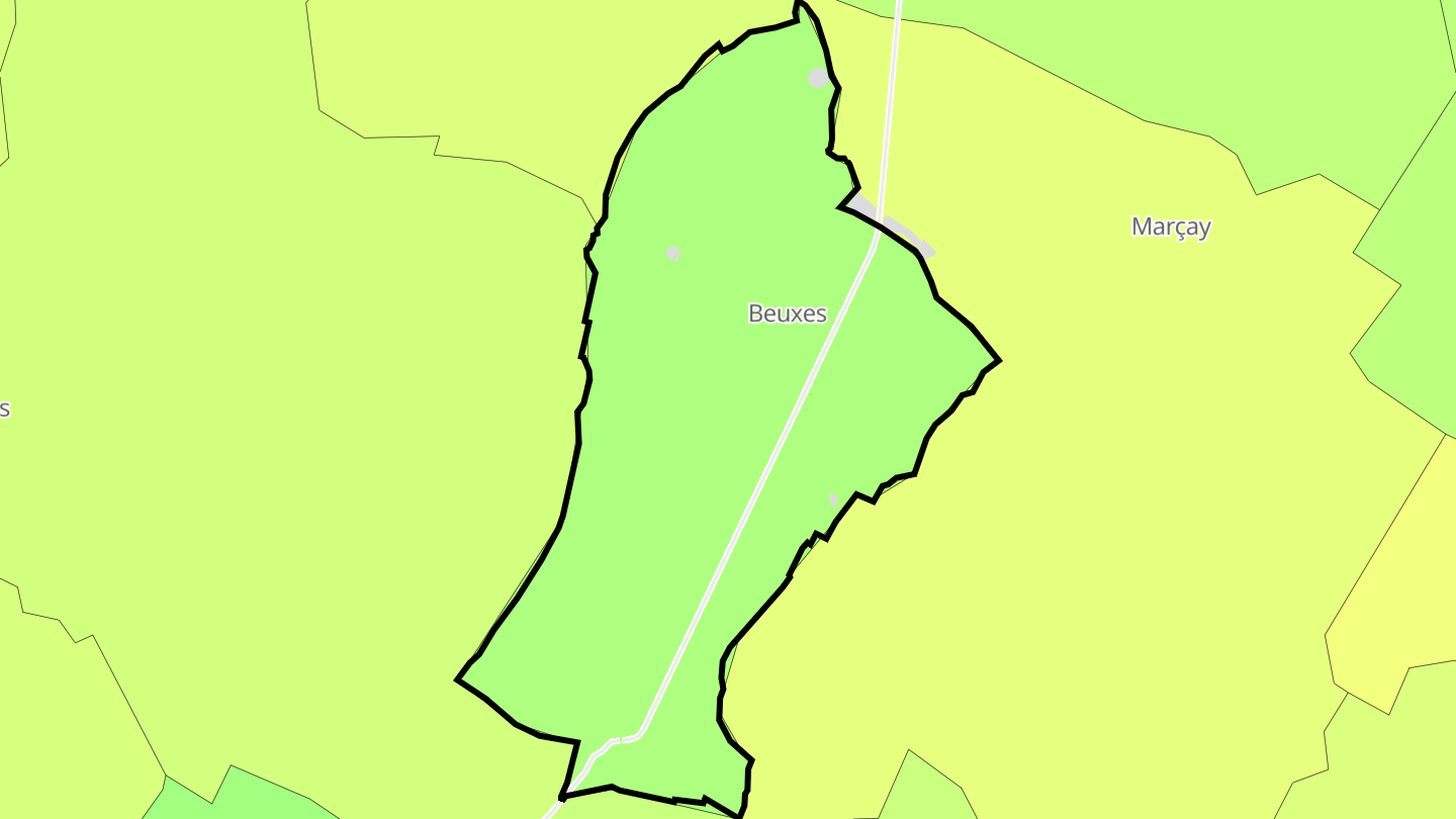 Carte des prix de l'immobilier Beuxes
