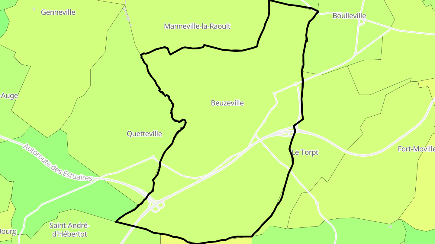 Carte des prix de l'immobilier Beuzeville