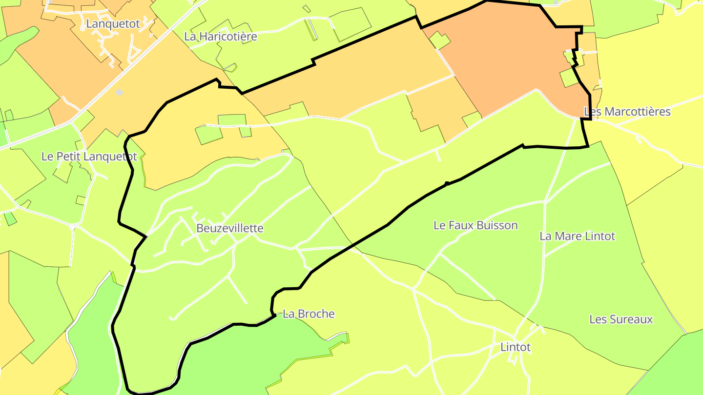 Carte des prix de l'immobilier Beuzevillette