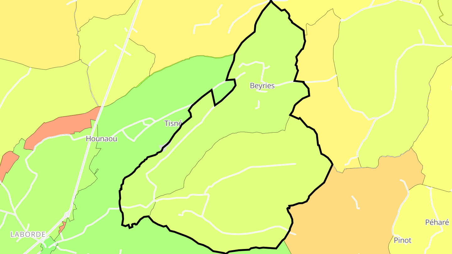 Carte des prix de l'immobilier Beyries