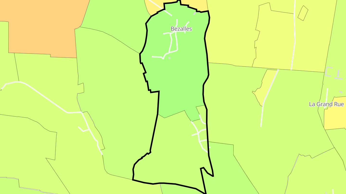 Carte des prix de l'immobilier Bezalles