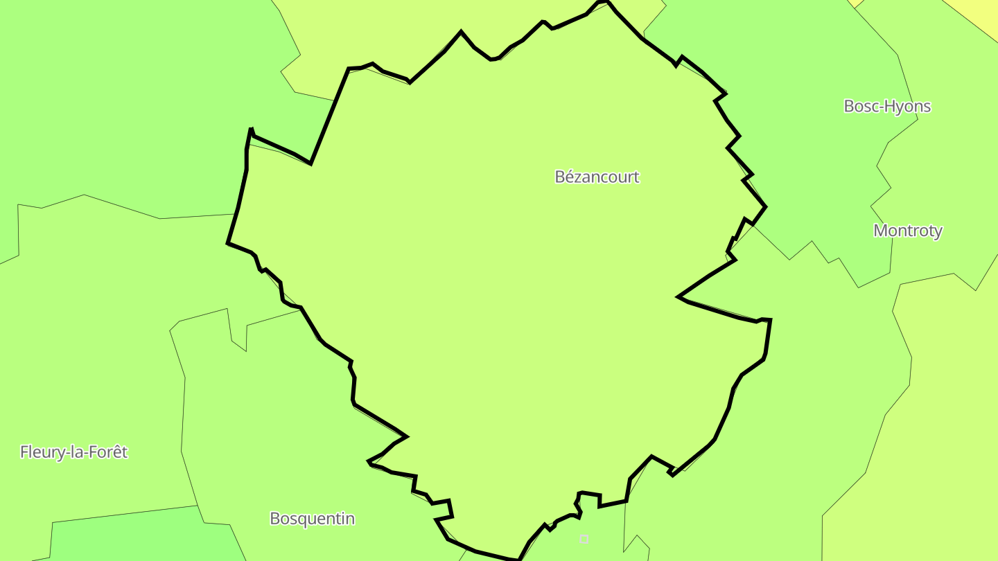 Carte des prix de l'immobilier Bézancourt