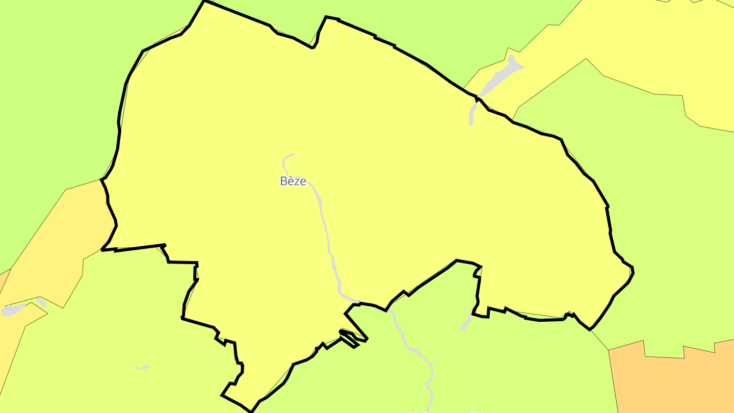 Carte des prix de l'immobilier Bèze