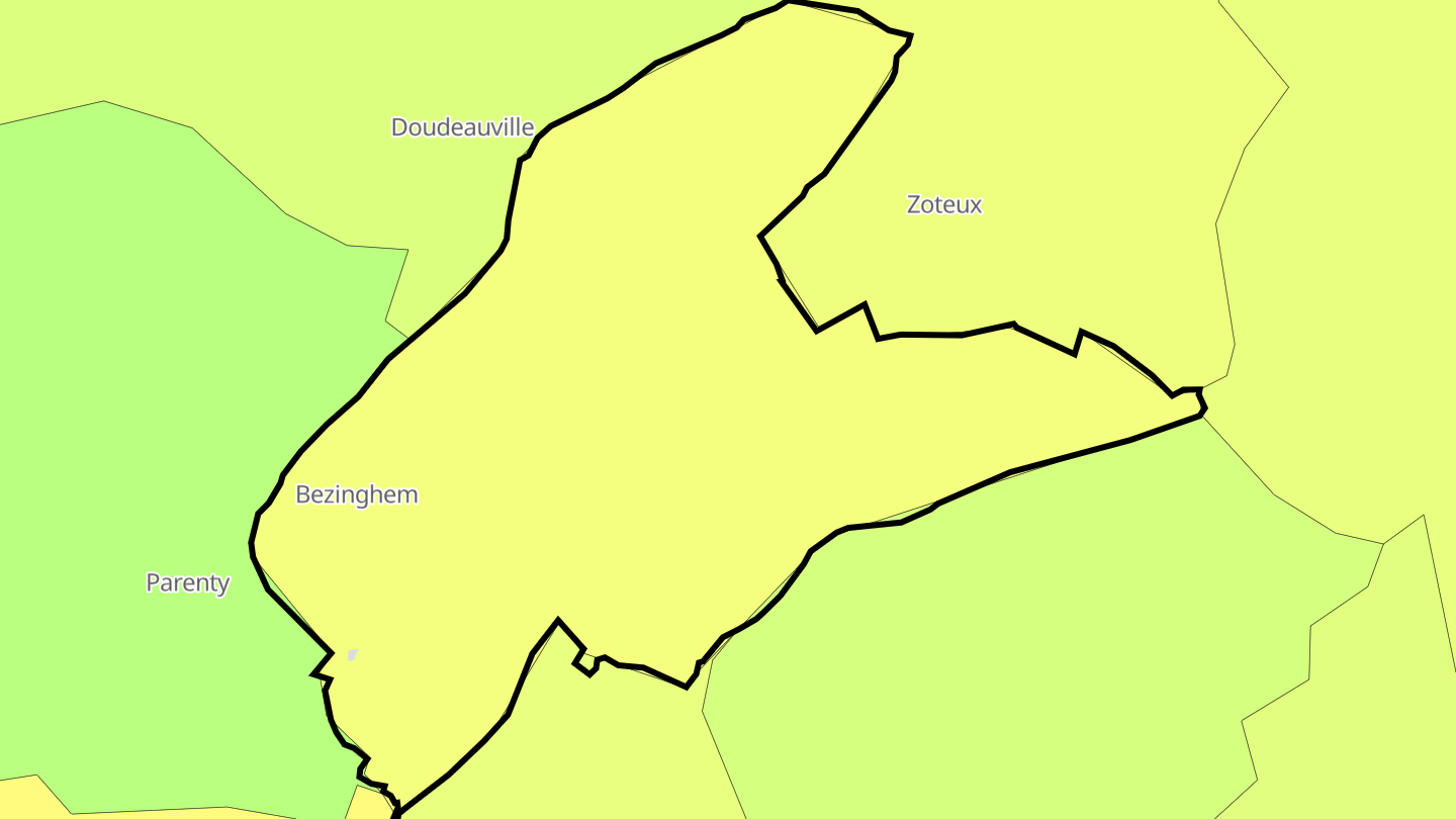Carte des prix de l'immobilier Bezinghem