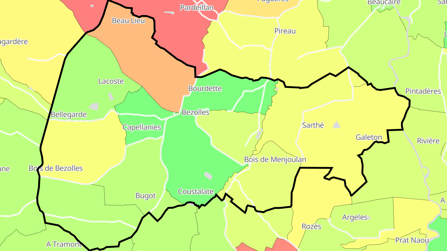 Carte des prix de l'immobilier Bezolles