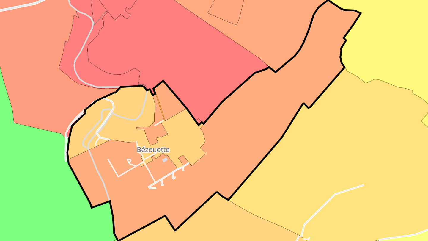 Carte des prix de l'immobilier Bézouotte