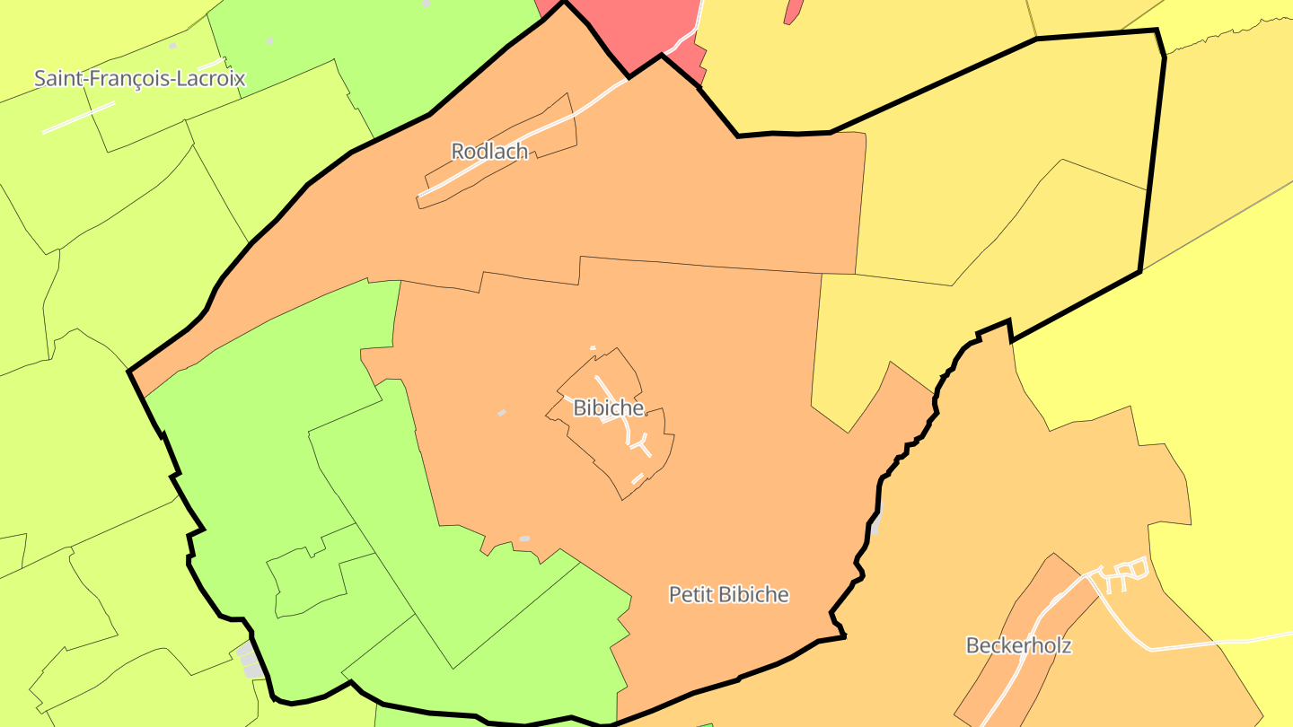 Carte des prix de l'immobilier Bibiche