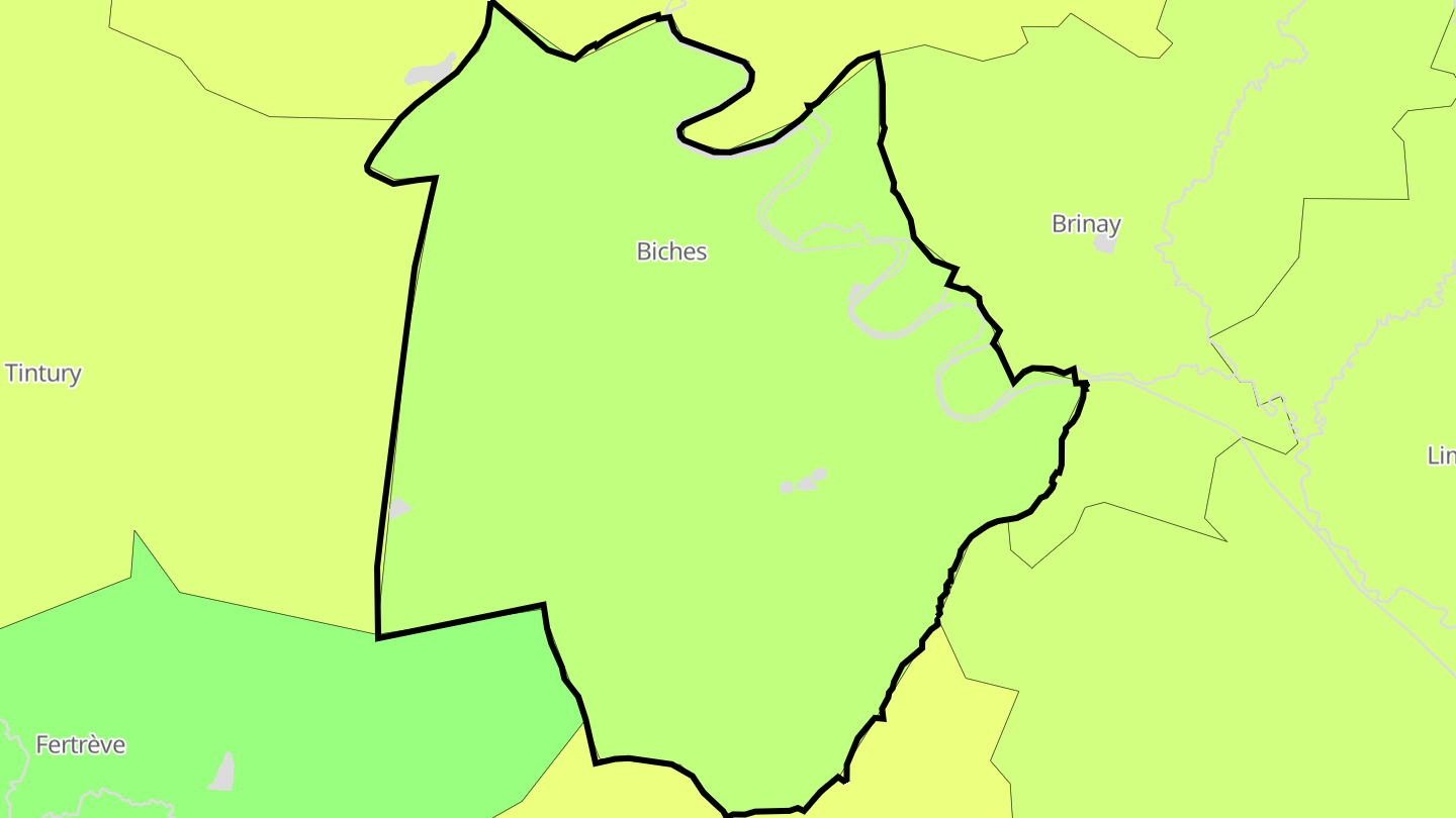 Carte des prix de l'immobilier Biches