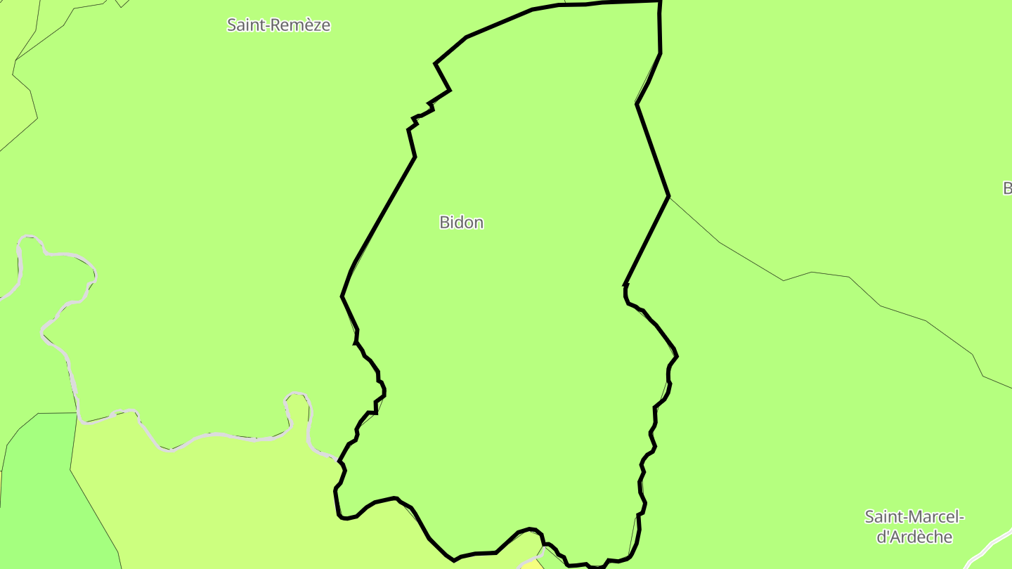 Carte des prix de l'immobilier Bidon