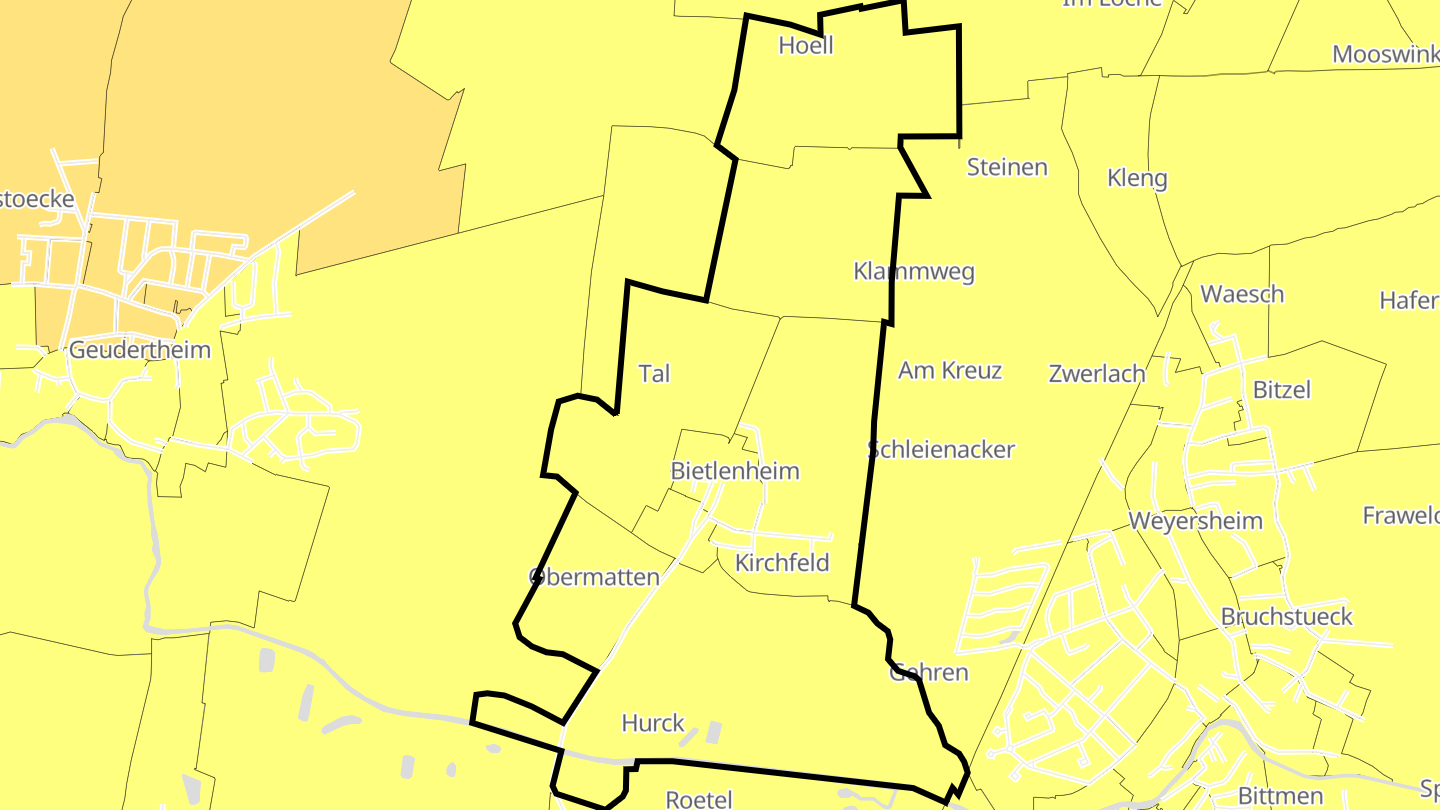 Carte des prix de l'immobilier Bietlenheim