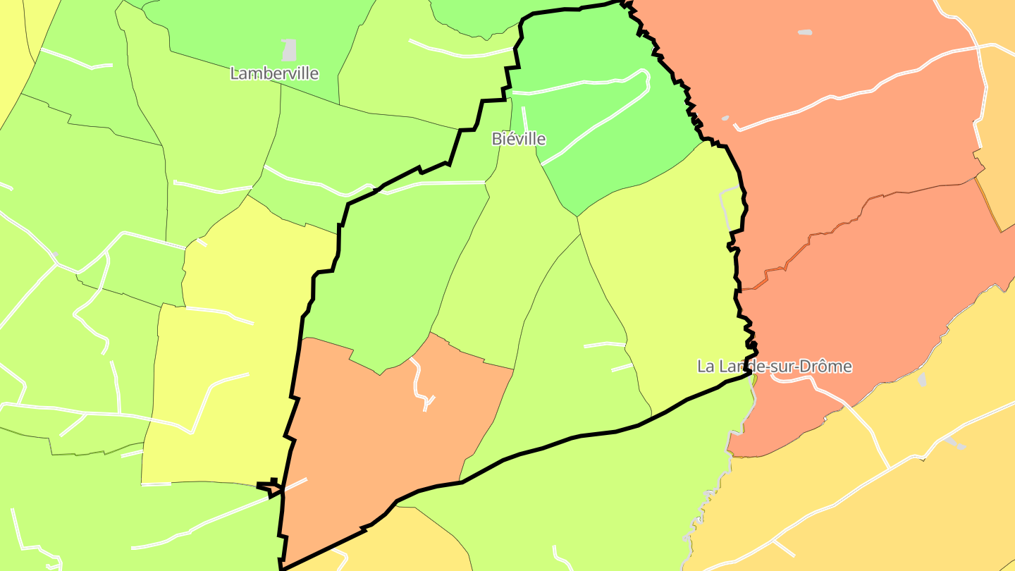 Carte des prix de l'immobilier Biéville