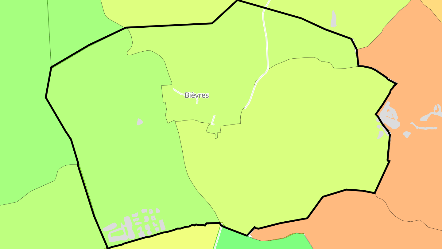 Carte des prix de l'immobilier Bièvres