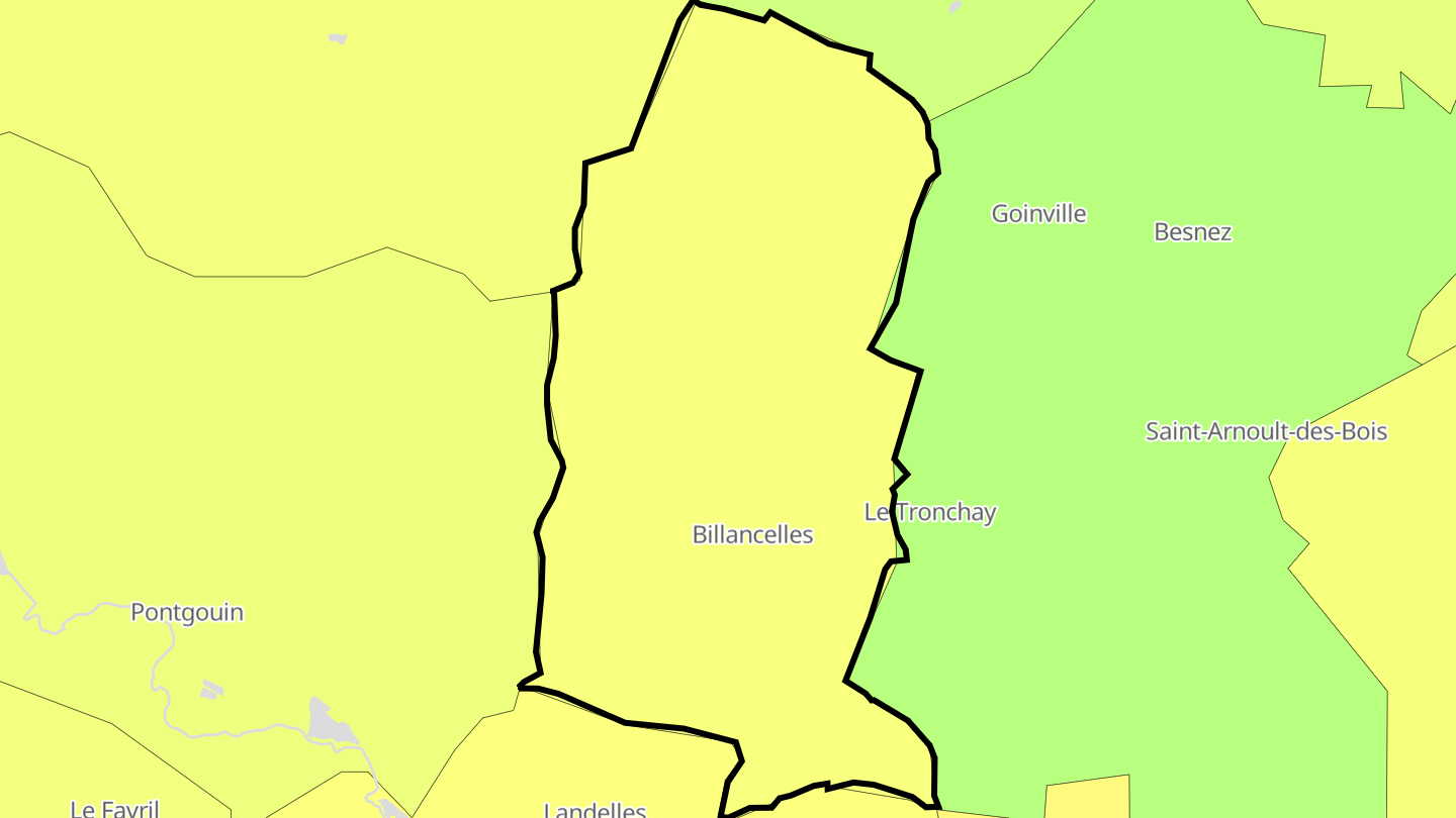 Carte des prix de l'immobilier Billancelles